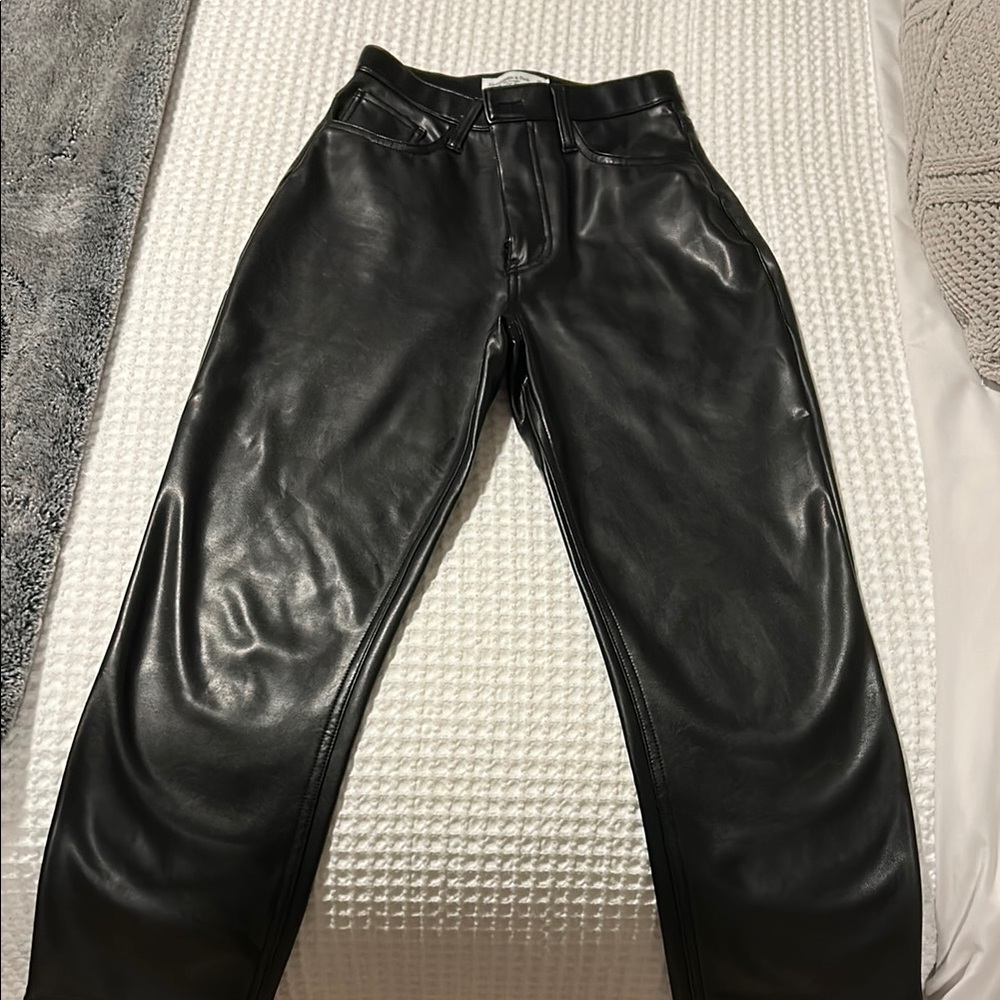 Abercrombie & Fitch Black Leather Pants
